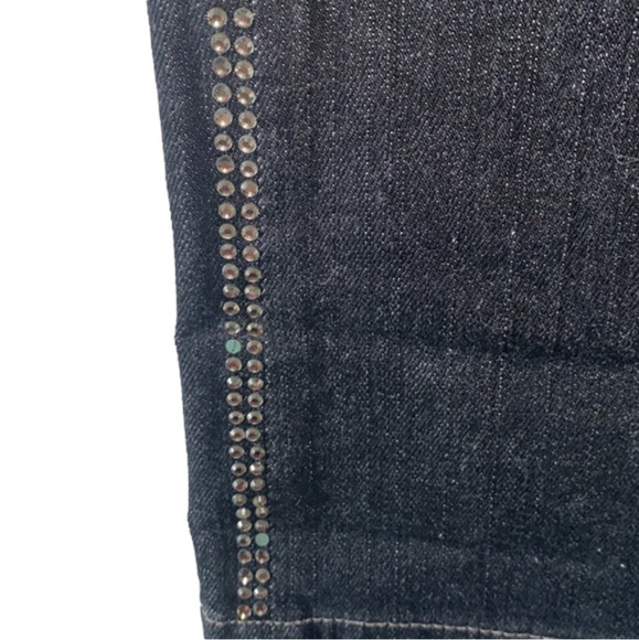 Chico's Platinum Alannia Jean Straight Leg High-Rise Stretch Embellished Jean - Picture 6 of 15